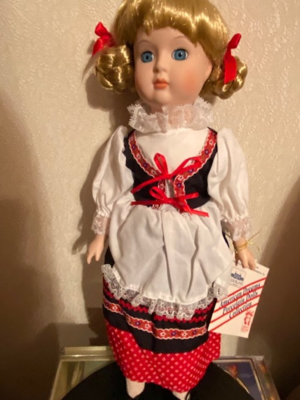 Ellis Island American Dreams Porcelain Musical Doll - Germany - Millicent